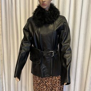 Lamb Leather/Genuine Fur Jacket Vintage